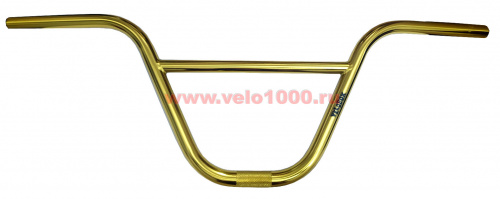 Руль 9"(226мм)x760мм, золотой, CR-MO, 13-баттированный, VELOBOX лого.  для велосипеда