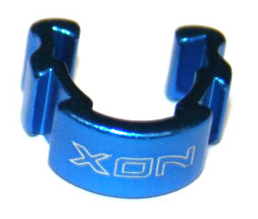 Клипса синяя для крепления оплётки троса, гидролинии к раме, алюм, 100шт/бут. для велосипеда