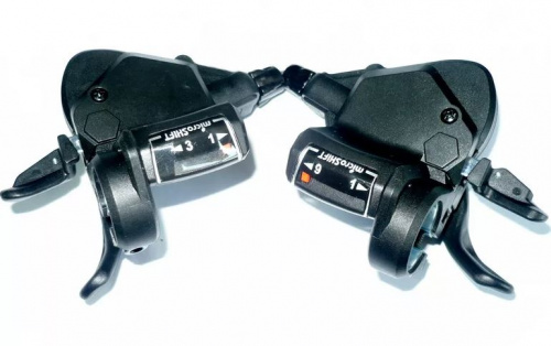 Шифтеры 3х9 скор, совместимы с Shimano, пара, 245г. для велосипеда