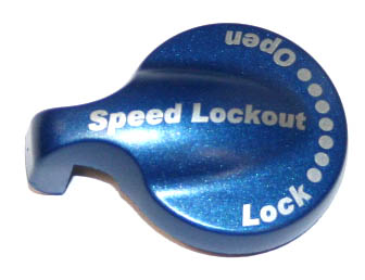 Ручка выключателя амортизации вилки SF-XCR LO на "ногу", синяя. для велосипедов