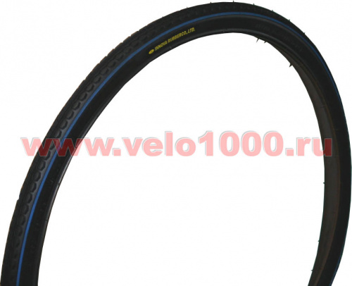 Покрышка 26"x1-3/8" (37х590мм), чёрная с синей полосой. для велосипеда
