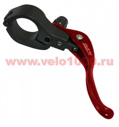 Ручки тормозные верхние для кросса, алюм, красные, хомут черный ø24мм, 95г. для велосипеда