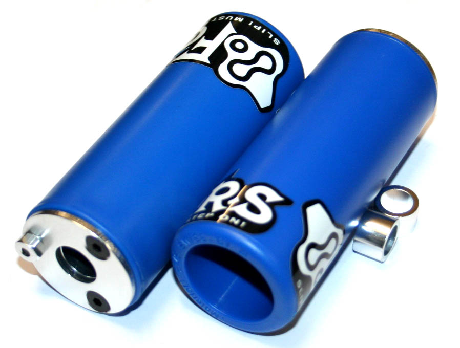 Пеги пластик синие, ø40х100мм, гладкие, под ось ø14мм, с адаптером под ось ø3/8".