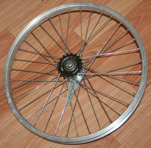 Колесо заднее 26", обод одинарный, втулка сталь 1 скор, с ножным тормозом. для велосипеда