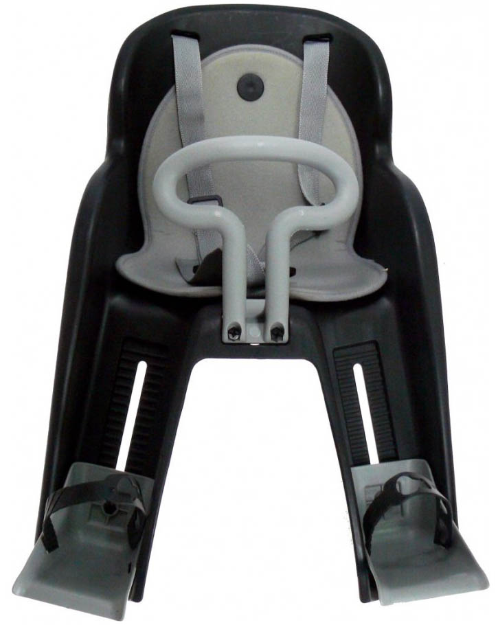 Кресло детское переднее, на подседельную трубу на метал дугах, чёрное. для велосипеда