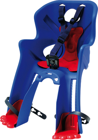 Кресло детское переднее, крепится рулевую трубу, синее. для велосипеда
