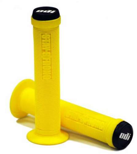 Грипсы 143мм, желтые, супермягкие, с пластик грипстопами. для велосипеда