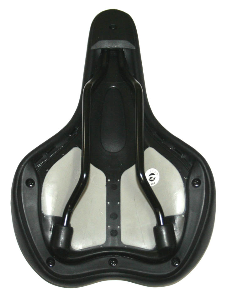 Седло женское, 270x175мм, серии "Comfort Density", чёрный с лаймом дизайн, с лого "VLX".