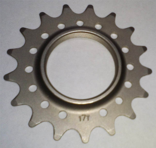 Звезда 17Tx3/32" CR-MO, 1.37"х24t для TRACK, FIX, Single Speed на широком основании.  для велосипеда