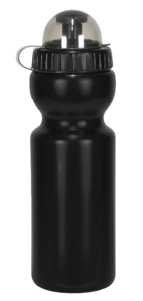 Фляга 0.75л, черная, с защитной крышкой. 
