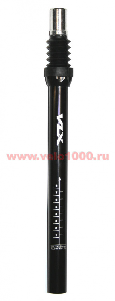 Штырь-труба подседельная амортизацонная Ø27.2х350мм, чёрный, VLX лого.