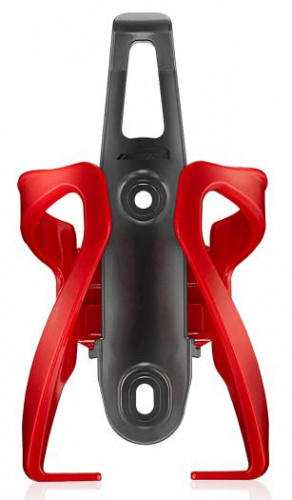 Флягодержатель пластик ABS, красный, с регулировкой диаметра фляги 60-73 мм, 70г. для велосипеда