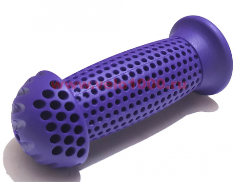 Грипсы детские 100мм резиновые фиолетовые с защитным ø40мм фланцем, без уп. для велосипеда