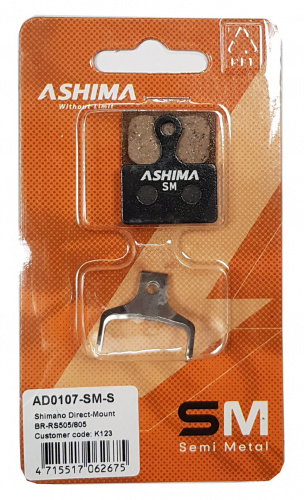 Колодки Semi metal с пруж для диск тормоза Shimanо Direct-Mount BR-RS505/805. для велосипеда