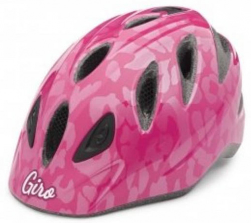 Шлем ME2, детский, рисунок розовые леопарды, единый размер. для велосипеда