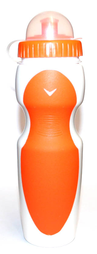 Фляга 0.75л, перламутрово-оранжевая, с защитной крышкой, кратоновые вставки с ароматом апельсина.