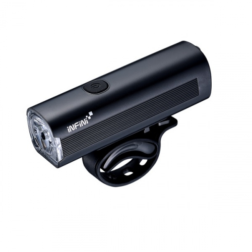 Фара передняя, 1 светодиод, 5Вт, 400Лм,4 режима, черная, USB зарядка, индикатор заряда, на руль/шлем для велосипедов 
