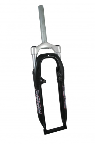 Вилка 26", шток 1-1/8", без резьбы, для V-brake и ДТ, пружина+эластомер, ход 60мм, чёрная, 2000г. для велосипедов