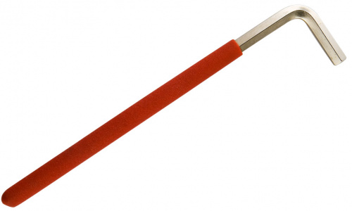 Ключ-шестигранник 10х200мм с красной обрезиненной ручкой. для велосипеда
