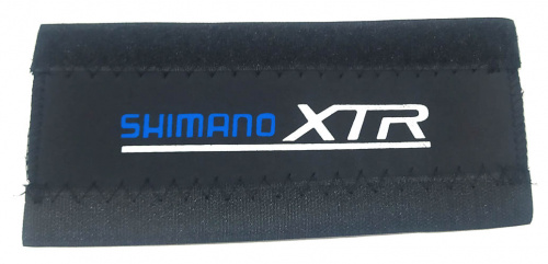Защита пера от цепи 215х100мм, Shimano XTR лого, черная. для велосипеда