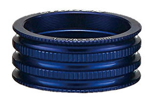 Кольцо синее на шток вилки 1-1/8", "С"-профиль, 15мм, алюм, 1шт.