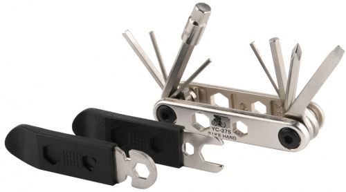 Ключи-шестигранники в ноже с 2 бортовками+2 отвертки. для велосипеда