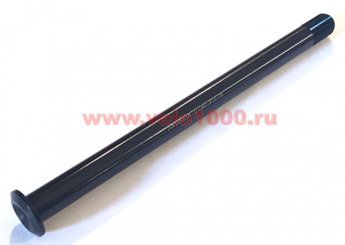 Ось задней втулки, М12х1.0x180мм, резьба 18мм, AL7075, черная. для велосипеда