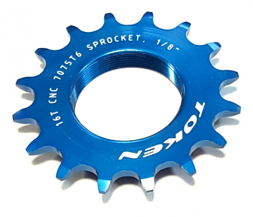Звезда 16Tx1/8" AL7075, синяя, 1.37"х24t. для велосипеда