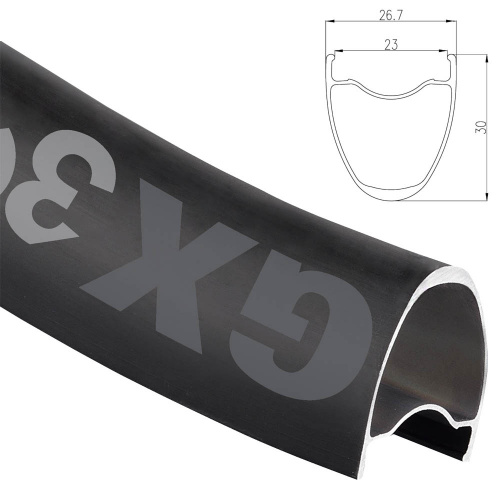 Обод двойной 700С, 622х23мм, 32отв, H=30мм, F/V, черный, для ДТ, Tubeless Ready, 482г. для велосипеда