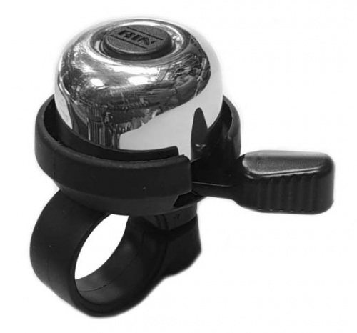 Звонок малый, черно-никелевый, латунный, аналог Саteye. для велосипеда