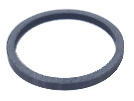 Кольцо проставочное на штырь вилки 1-1/8", 2.5мм, черный карбон.