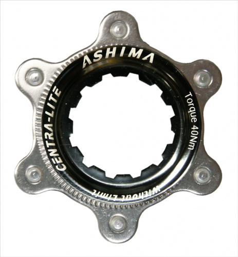  Адаптер чёрный для крепления 6-болт ротора на дискoвую втулку CenterLock Shimano. для велосипеда