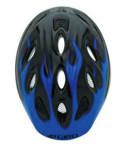Шлем SPREE, детский, рисунок синее пламя, размер XS. для велосипеда