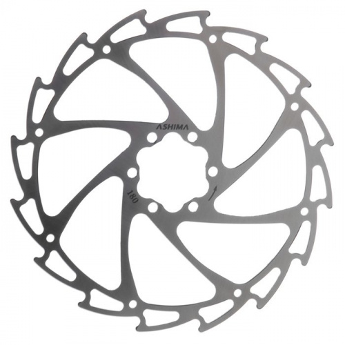 Ротор Ø180мм "пила", нерж сталь, с 6 болтами М5х10мм. для велосипеда