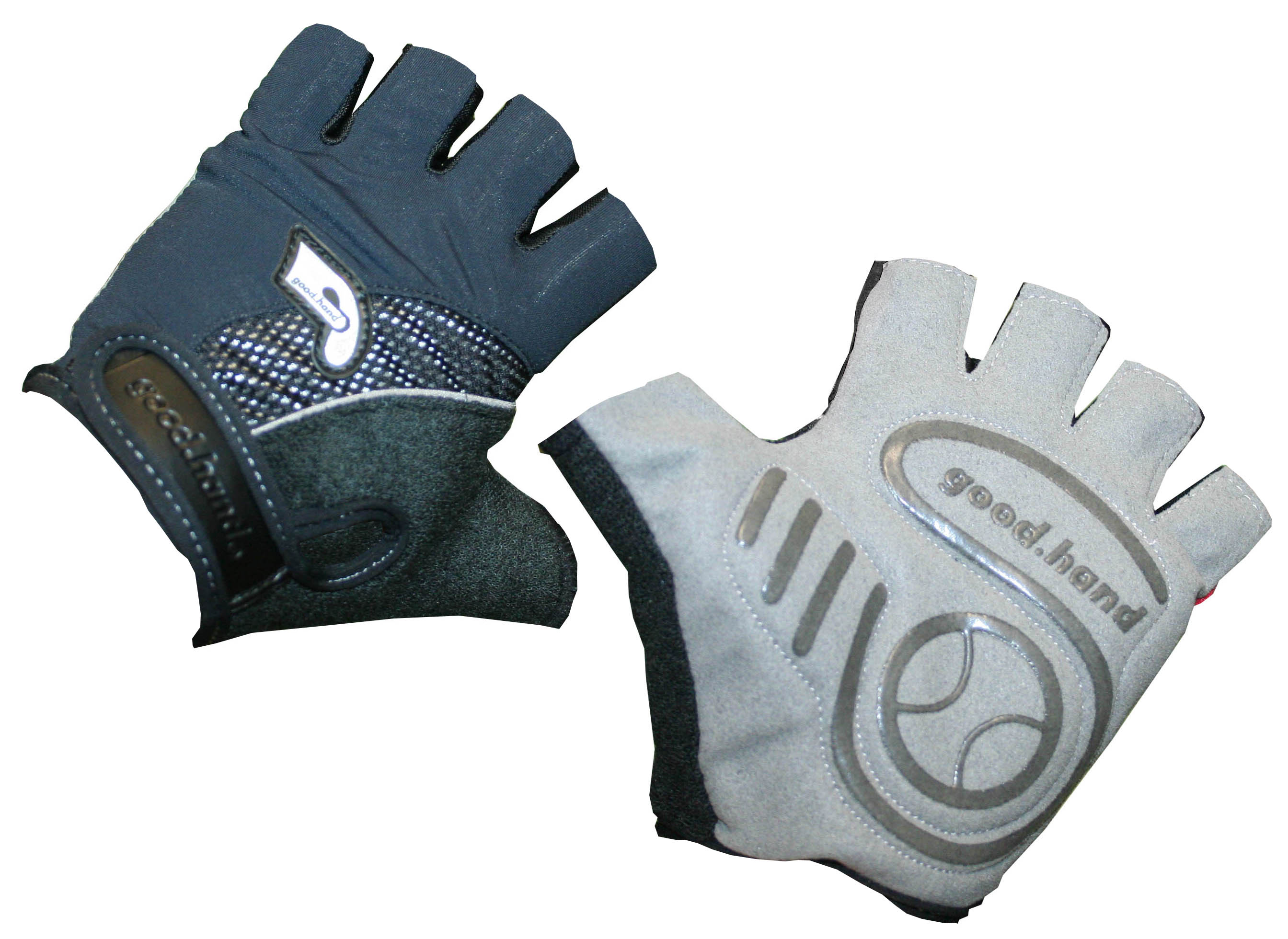 Перчатки с укороченными пальцами, размер L, черные: верх-лайкра, ладонь-амара+полиуретан.