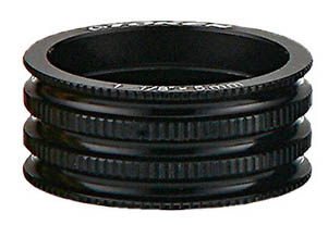 Кольцо черное на шток вилки 1-1/8", "С"-профиль, 15мм, алюм, 1шт.