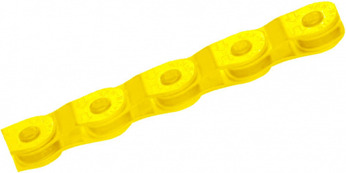 Цепь 1/2"x1/8", 100 зв, желтая, звенья в виде черепицы, инд уп. для велосипеда