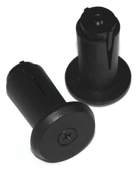 Грипстопы в распор, черные, пластиковые, Ø17.6мм, пара.