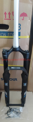 Вилка 27.5", шток 1.5-1-1/8", ход 120мм,черная,блок хода+регул отскока и компрессии,ось 15x110мм,ДТ для велосипедов