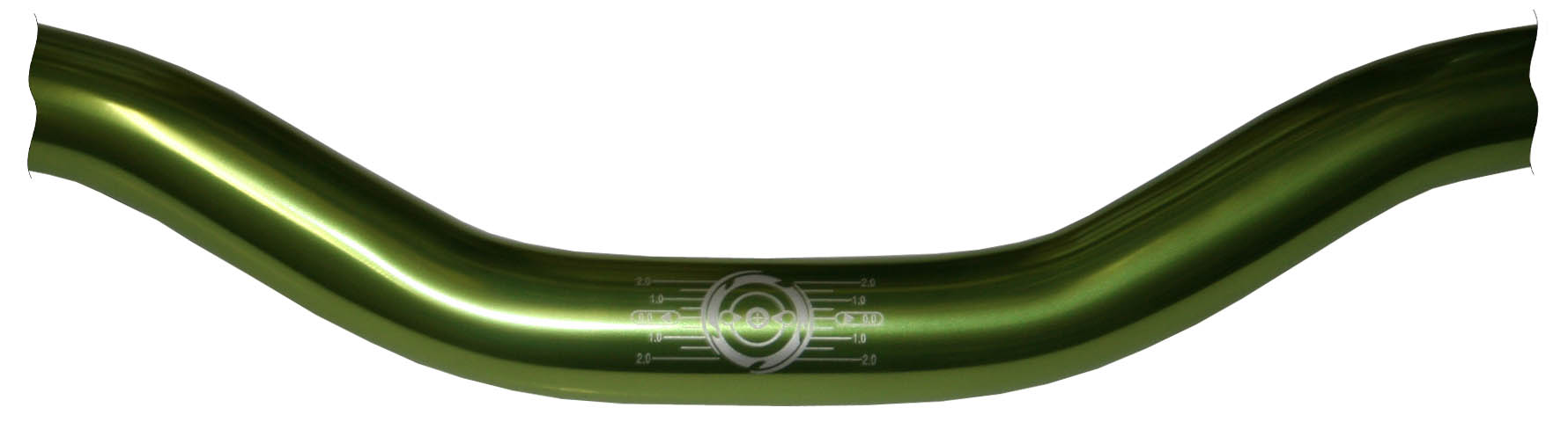 Руль алюм, Ø31.8х38х680мм, зеленый, 2-тянутый 2.8/1.4мм AL6061. 