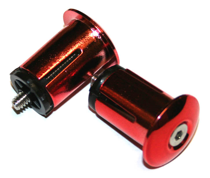 Грипстопы в распор, красные, пластик ABS ø18.2мм, пара.