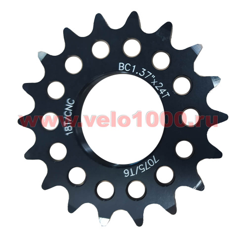 Звезда 18Tx1/8" AL7075, резьба 1.37"х24t, для TRACK, FIX, Single Speed. для велосипеда
