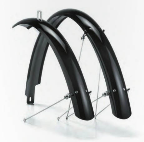Крылья 27.5"х65мм, полноразмерные, чёрные, металлопластик, инд уп. для велосипеда