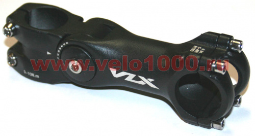 Вынос руля 1-1/8", Ø31.8мм, E-120мм, регулируемый угол, чёрный, VLX лого. для велосипедов
