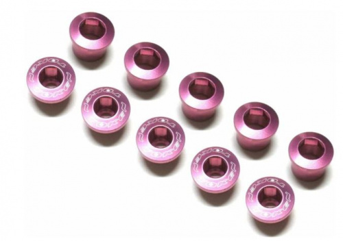  Набор бонок розовых 5шт, AL-7075, 1.75г/шт. для велосипеда
