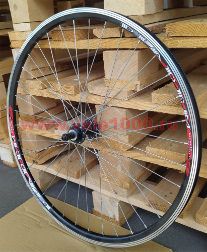 Колесо заднее 27.5", обод двойной, под трещетку 6-7 скор, черное, с эксц. для велосипеда