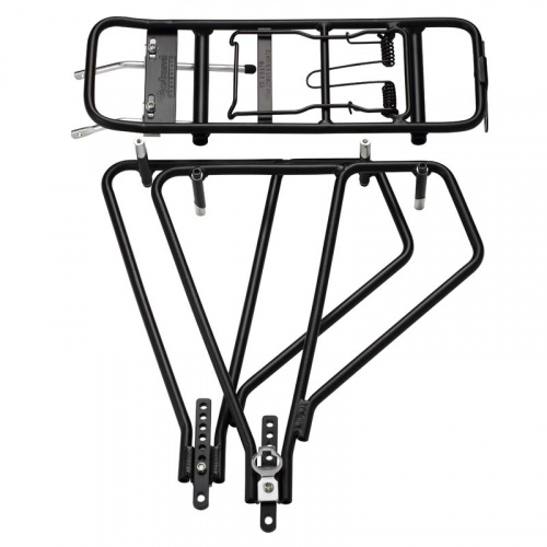  Багажник алюм 26"-29", сварной, 3-х ногий, для шин 26"x1"~29"x4.0", регулир ширина до 205мм, черный. для велосипеда