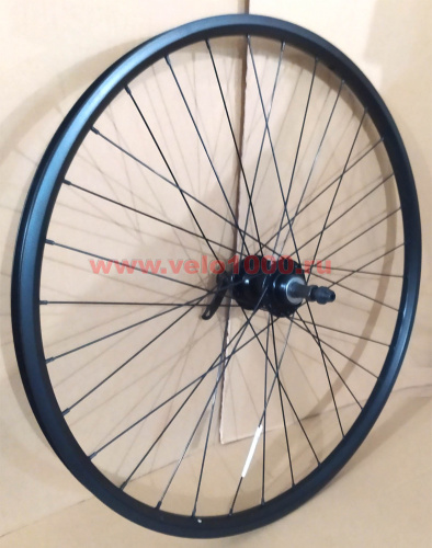 Колесо заднее 26", для ДТ, обод двойной, под трещетку 6-9 скор, эксц, черное. для велосипеда