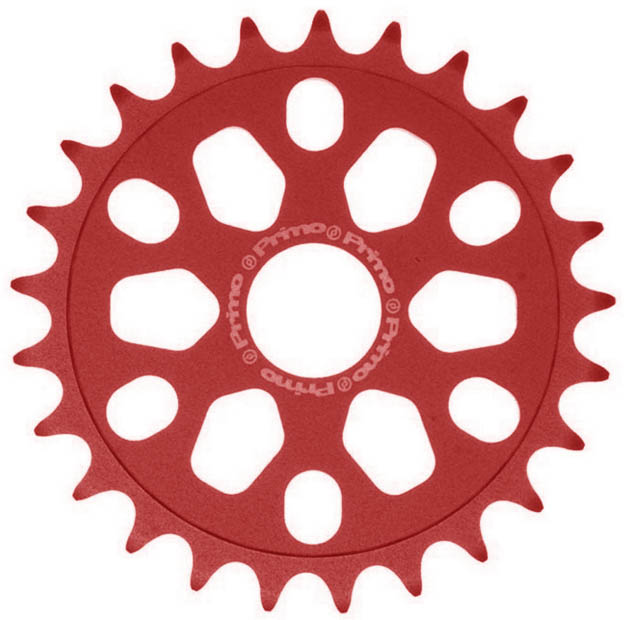 Звезда передняя 30T, 1/2"х1/8", красная, фрезеров AL-7075, облегченная. для велосипеда