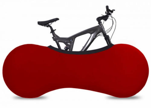Чехол “велоносок”, укрывает колеса неразобранного велосипеда, красный. для велосипеда